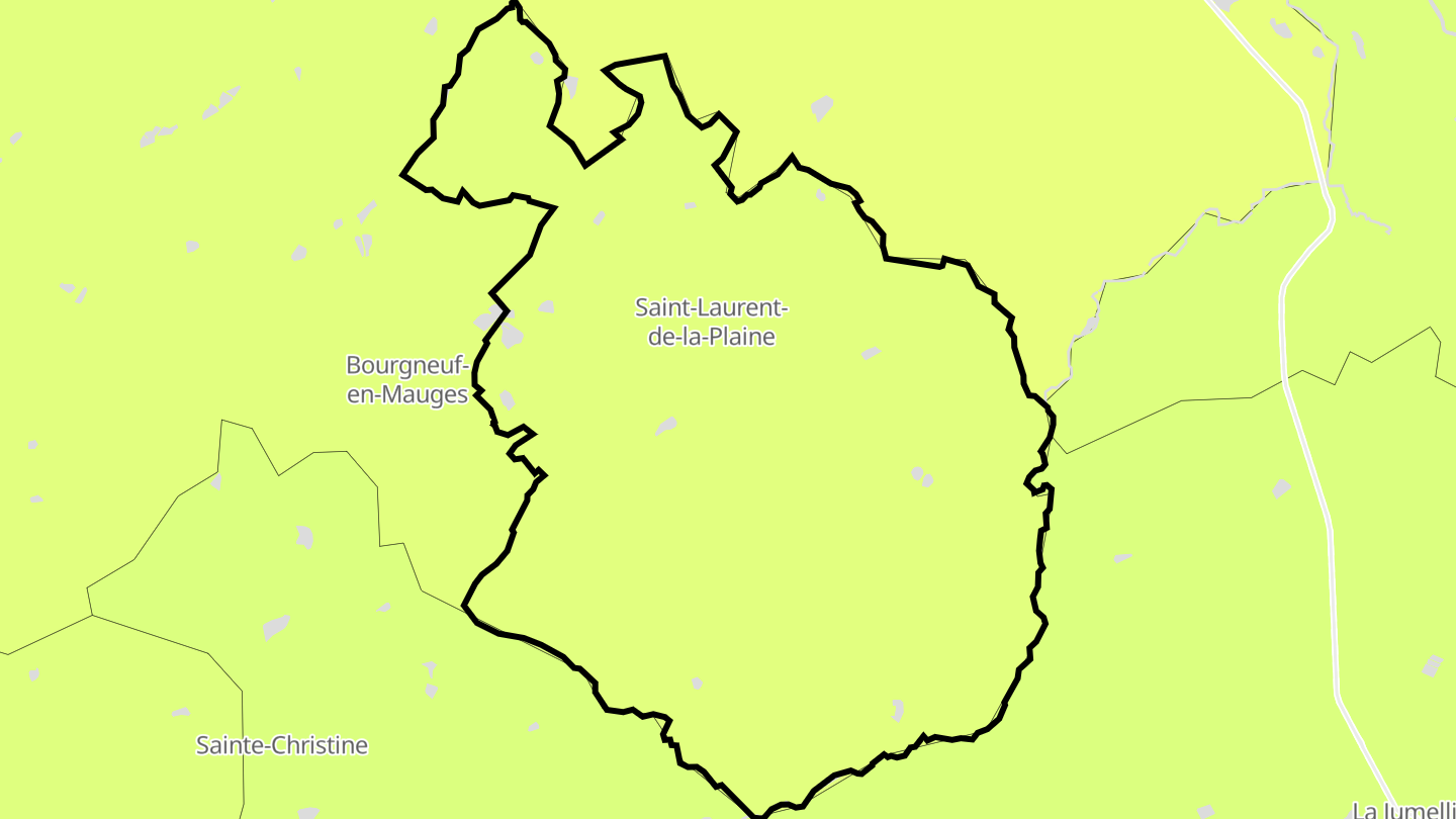 Carte des prix de l'immobilier Saint-Laurent-de-la-Plaine