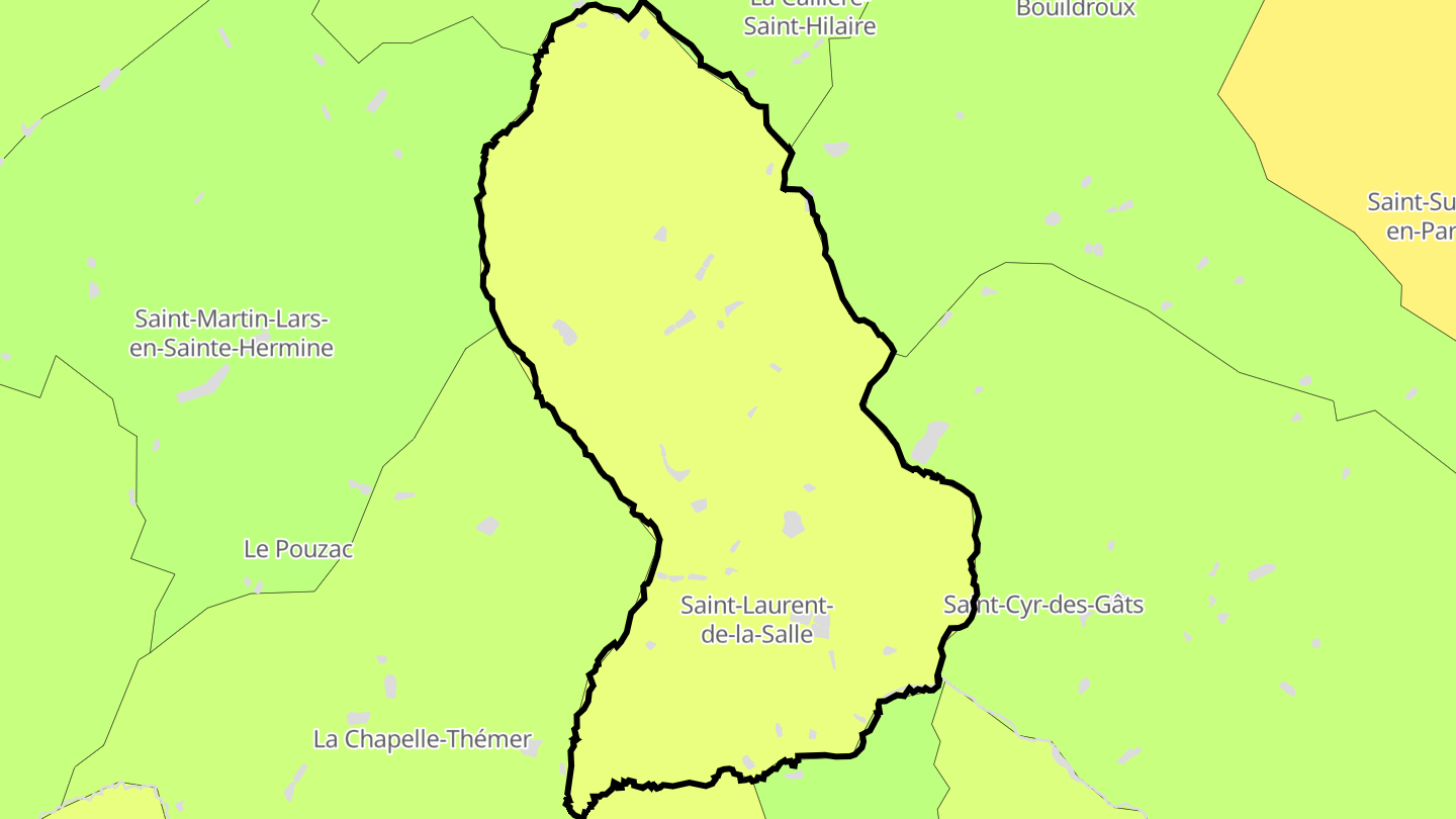 Carte des prix de l'immobilier Saint-Laurent-de-la-Salle