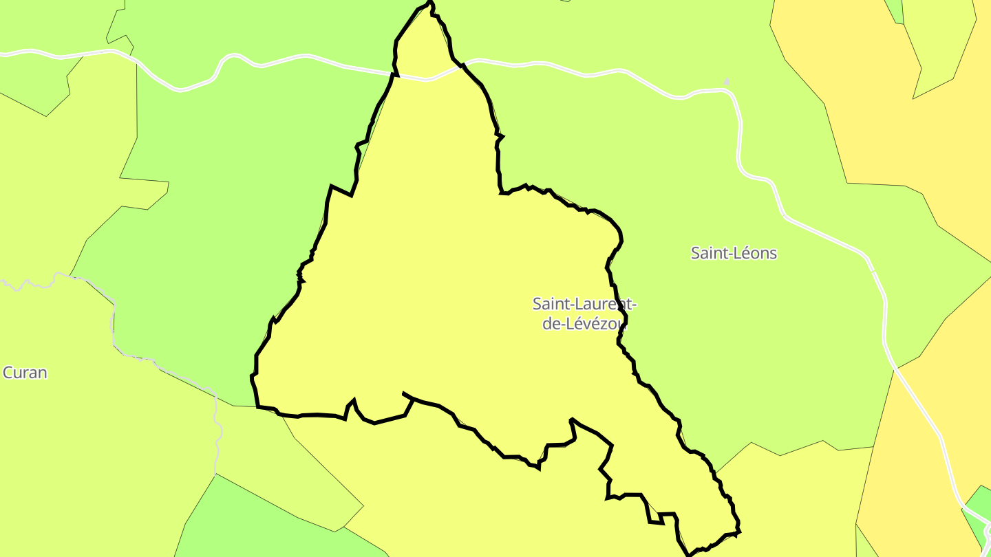 Carte des prix de l'immobilier Saint-Laurent-de-Lévézou