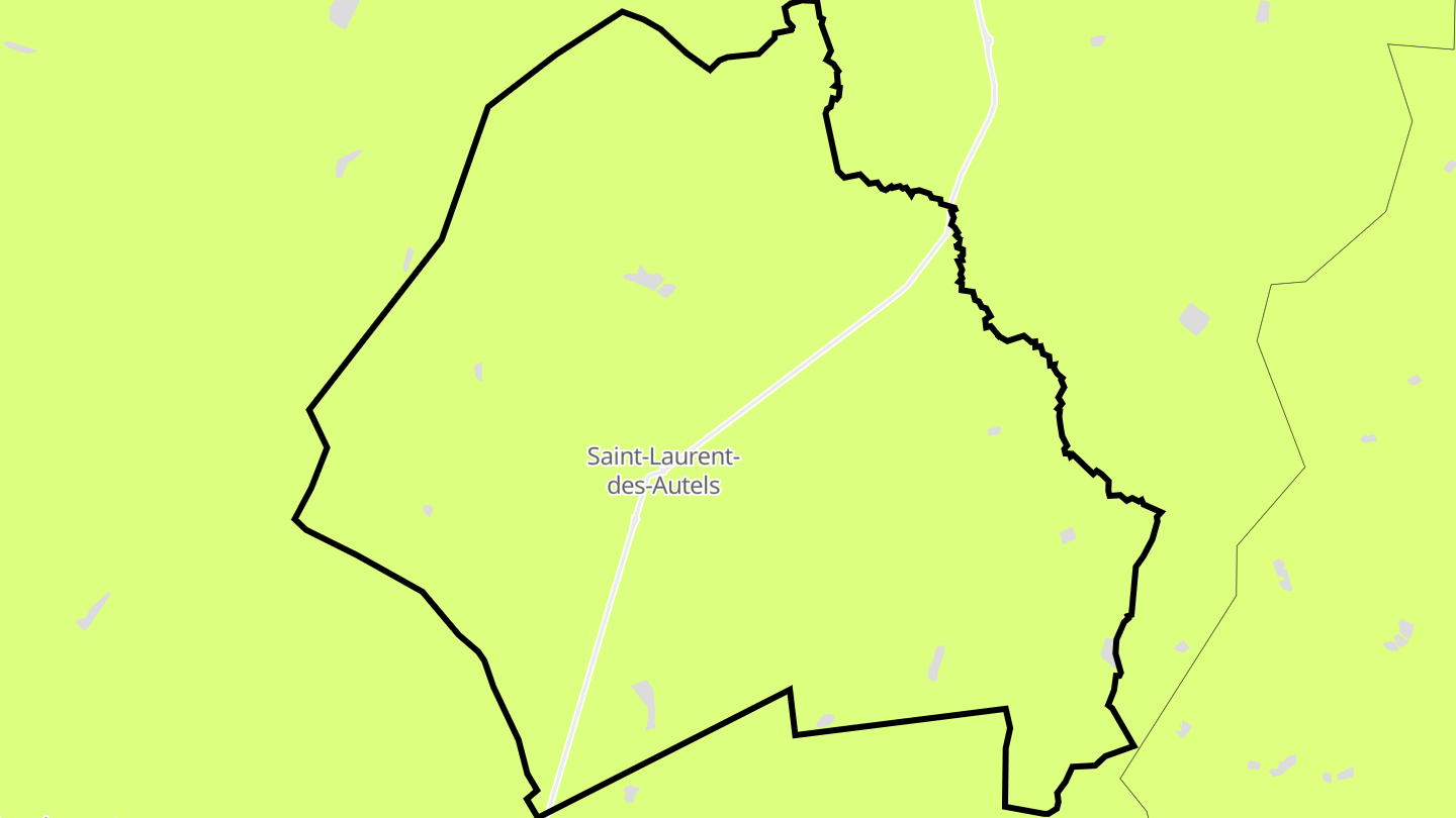 Carte des prix de l'immobilier Saint-Laurent-des-Autels