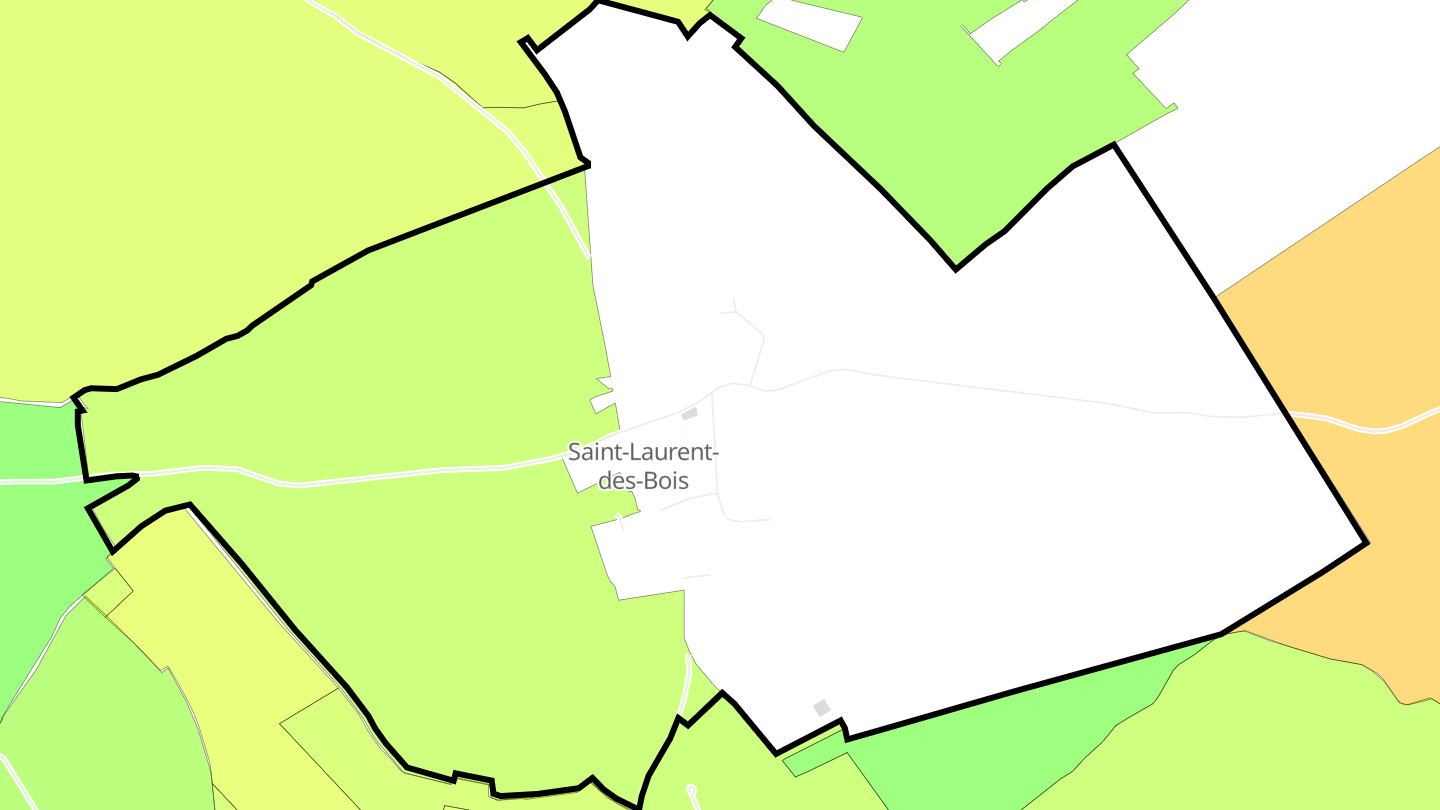 Carte des prix de l'immobilier Saint-Laurent-des-Bois