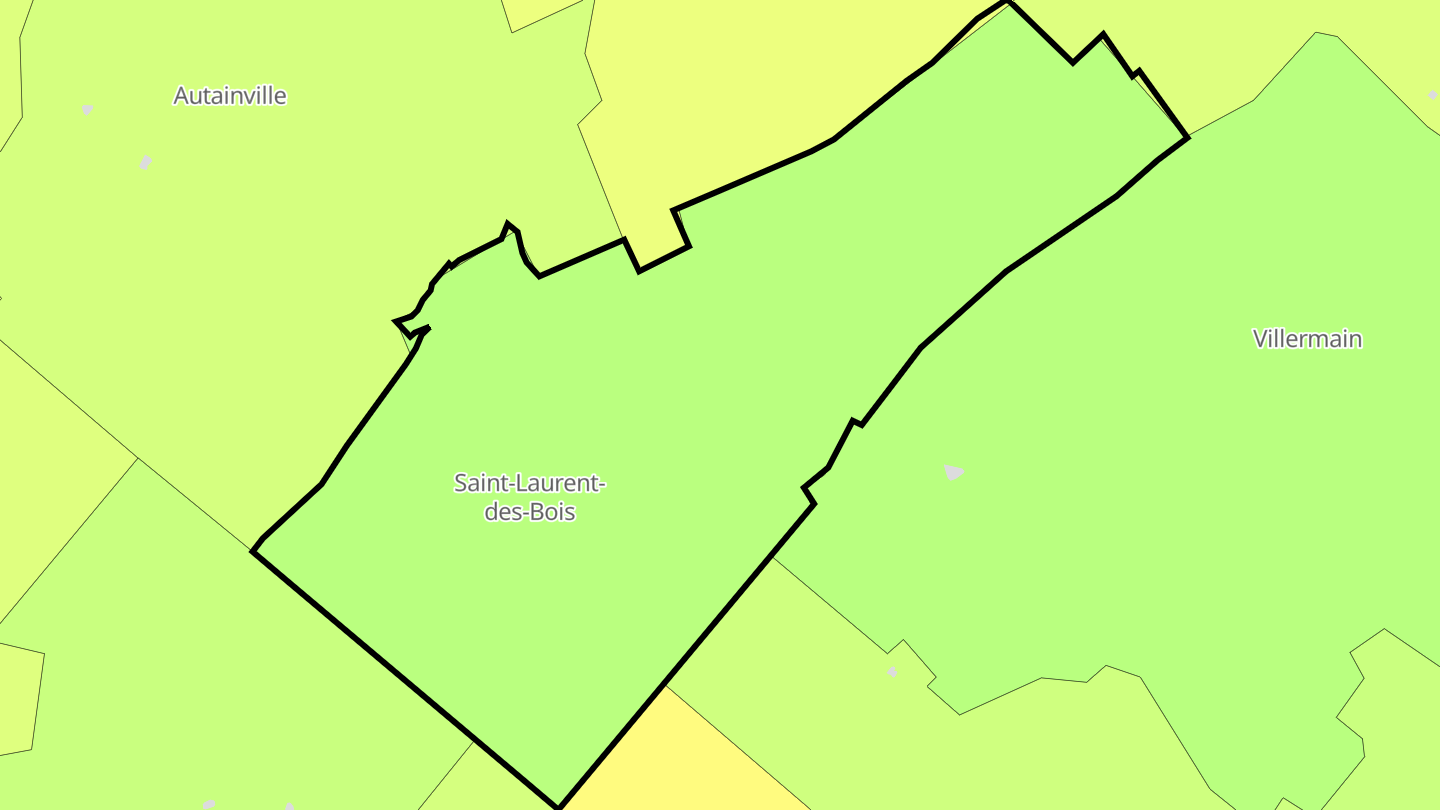 Carte des prix de l'immobilier Saint-Laurent-des-Bois