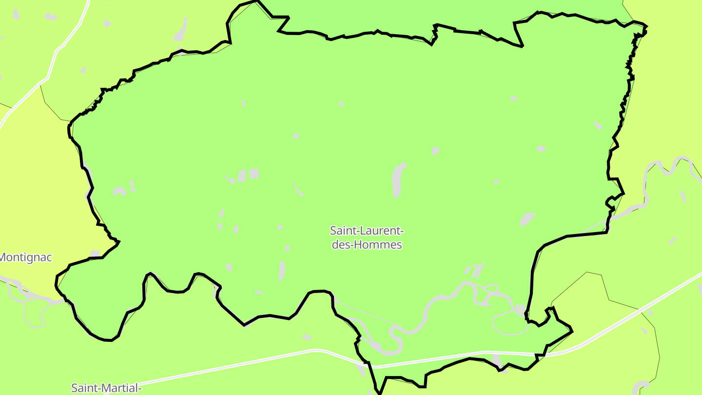 Carte des prix de l'immobilier Saint-Laurent-des-Hommes