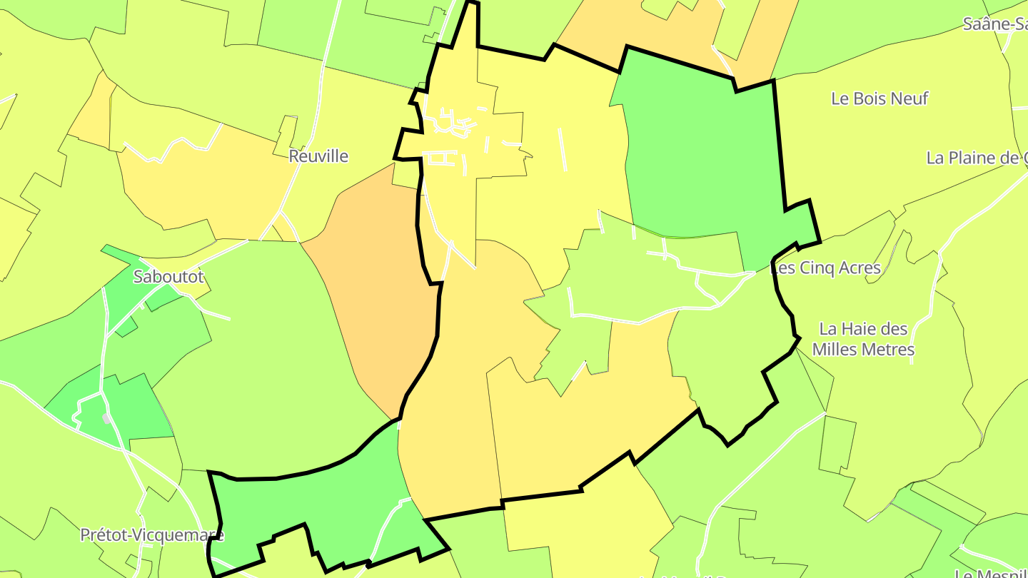 Carte des prix de l'immobilier Saint-Laurent-en-Caux