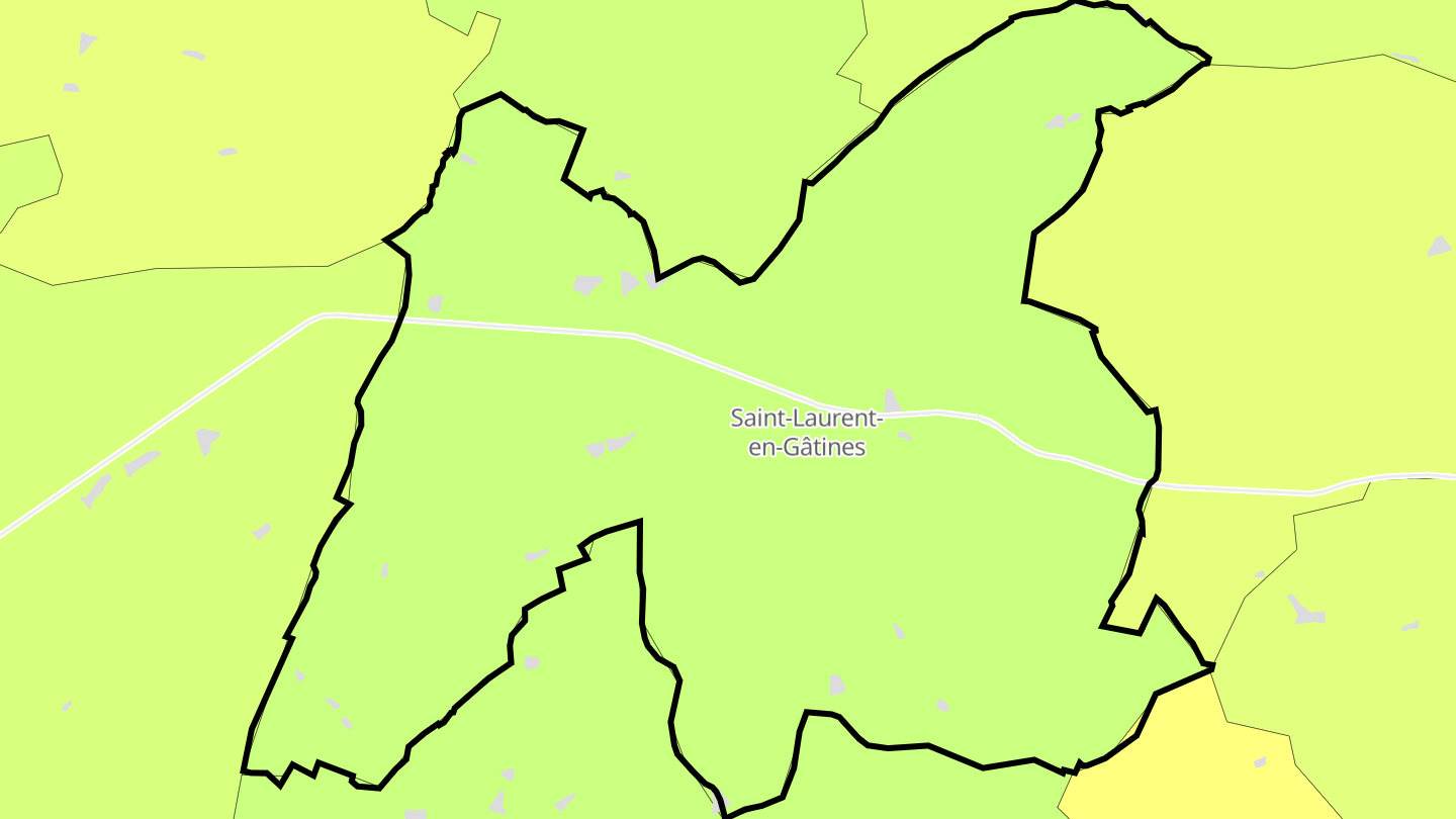 Carte des prix de l'immobilier Saint-Laurent-en-Gâtines