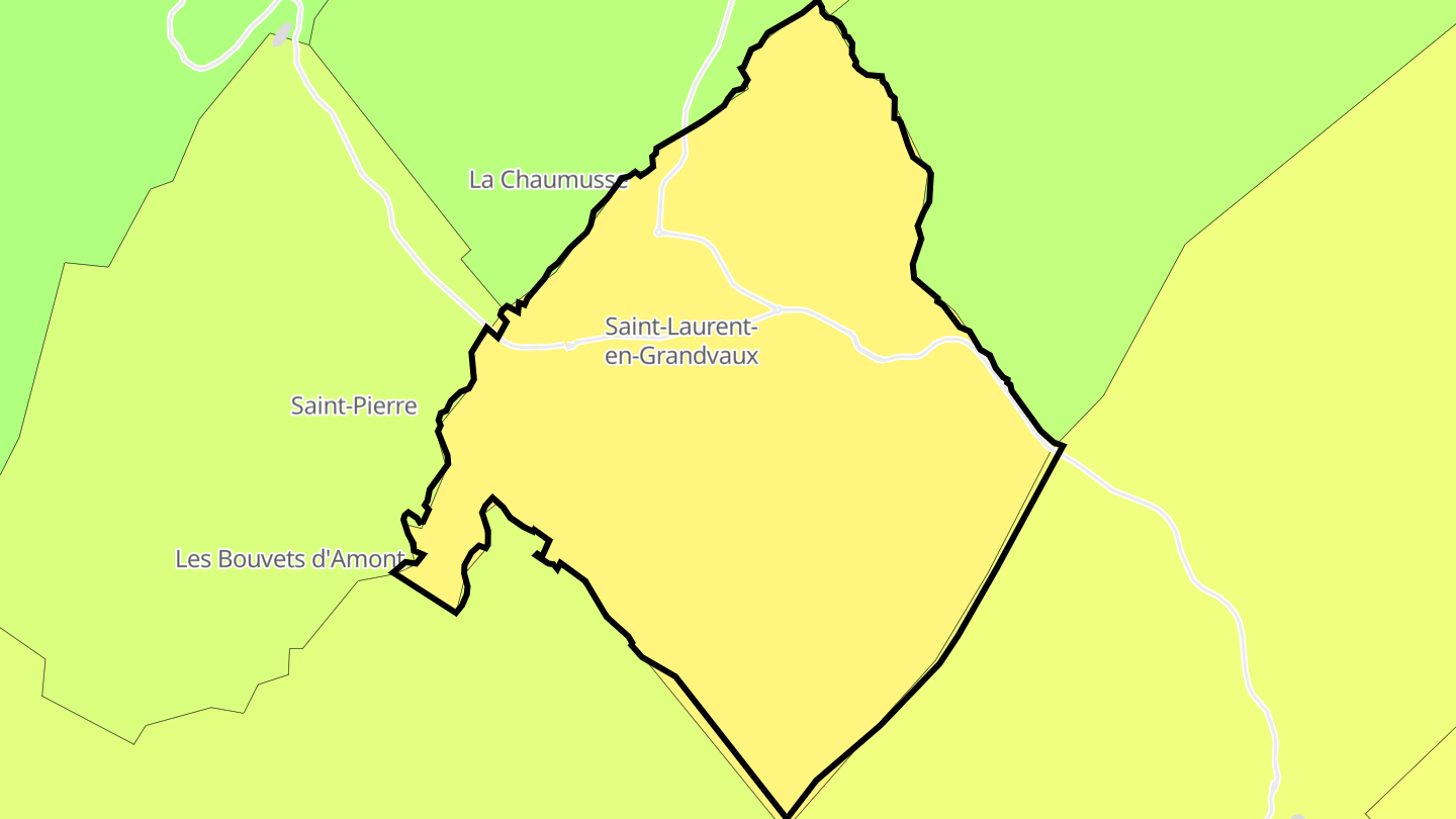 Carte des prix de l'immobilier Saint-Laurent-en-Grandvaux