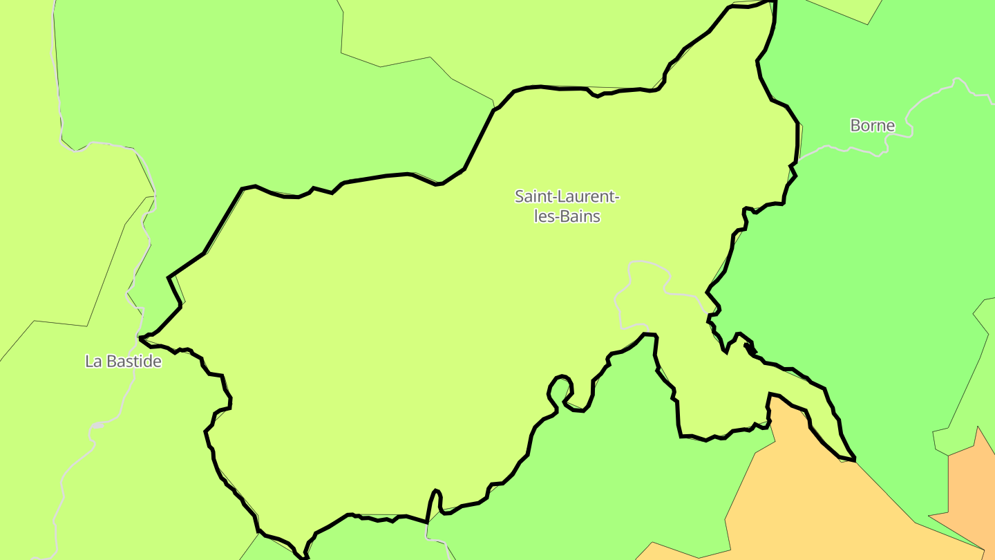 Carte des prix de l'immobilier Saint-Laurent-les-Bains