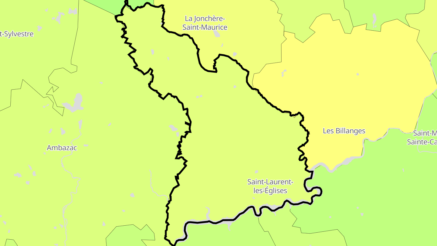 Carte des prix de l'immobilier Saint-Laurent-les-Églises