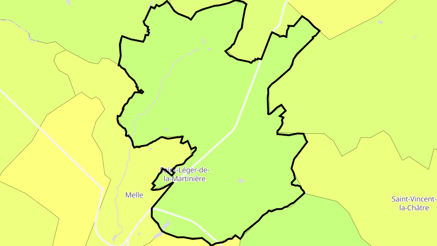 Carte des prix de l'immobilier Saint-Léger-de-la-Martinière