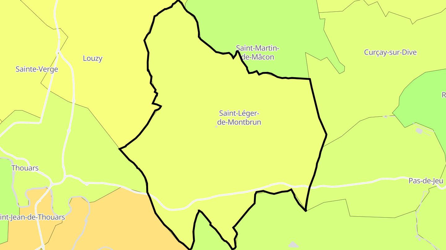 Carte des prix de l'immobilier Saint-Léger-de-Montbrun