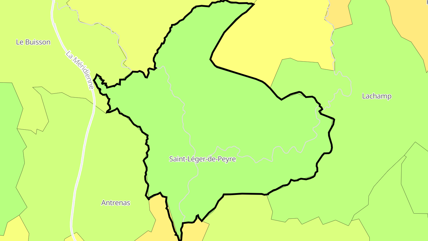Carte des prix de l'immobilier Saint-Léger-de-Peyre
