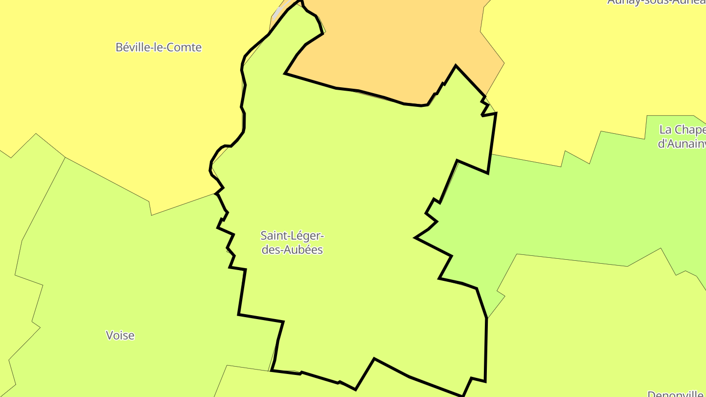 Carte des prix de l'immobilier Saint-Léger-des-Aubées
