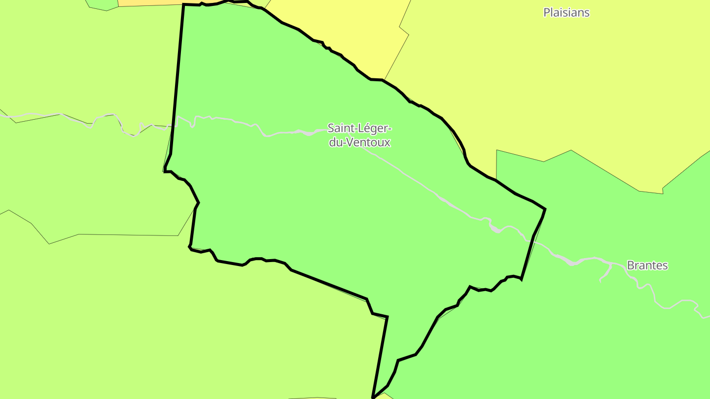 Carte des prix de l'immobilier Saint-Léger-du-Ventoux