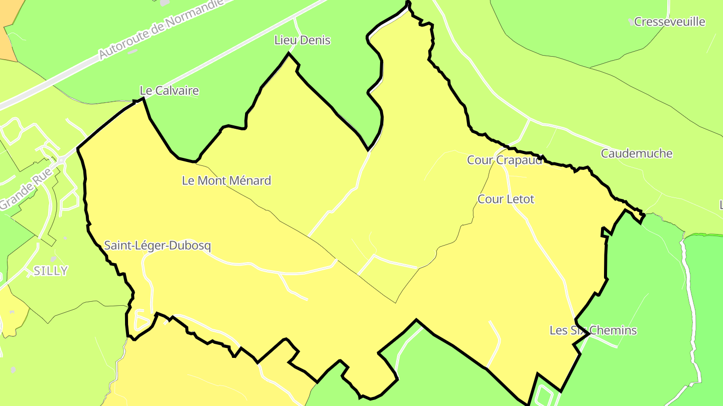 Carte des prix de l'immobilier Saint-Léger-Dubosq