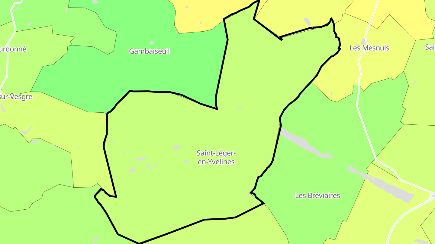 Carte des prix de l'immobilier Saint-Léger-en-Yvelines