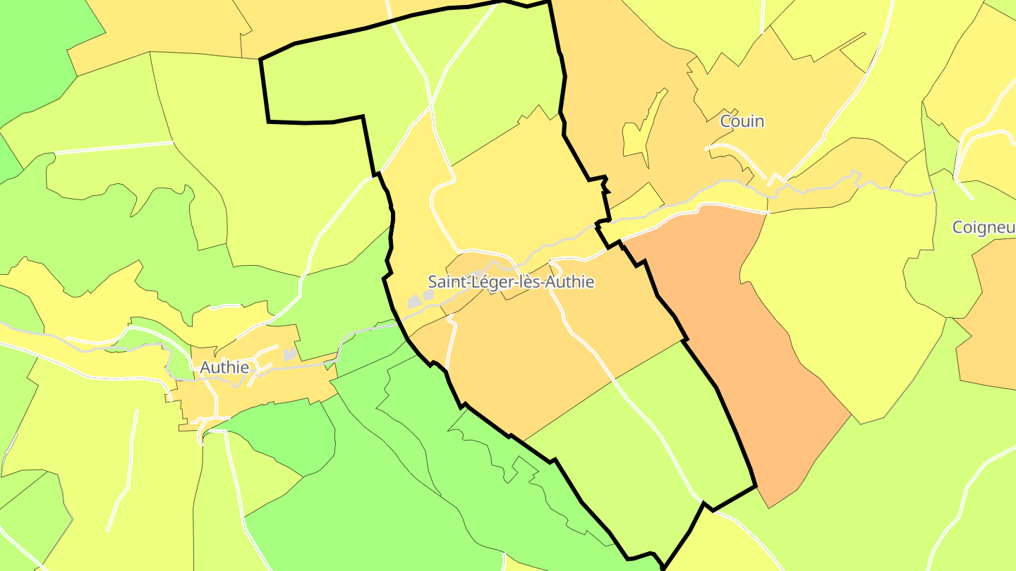 Carte des prix de l'immobilier Saint-Léger-lès-Authie
