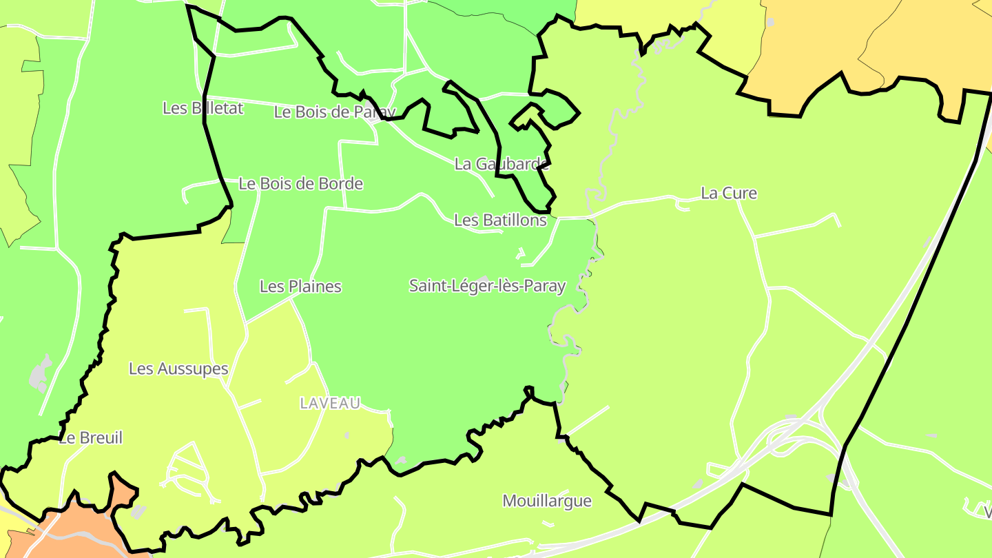 Carte des prix de l'immobilier Saint-Léger-lès-Paray