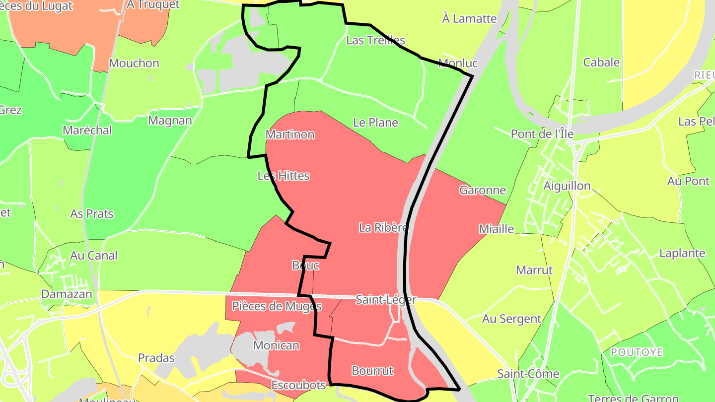 Carte des prix de l'immobilier Saint-Léger