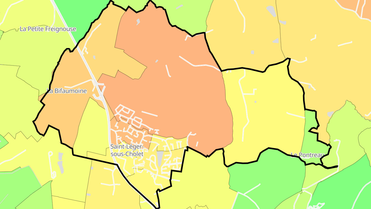 Carte des prix de l'immobilier Saint-Léger-sous-Cholet
