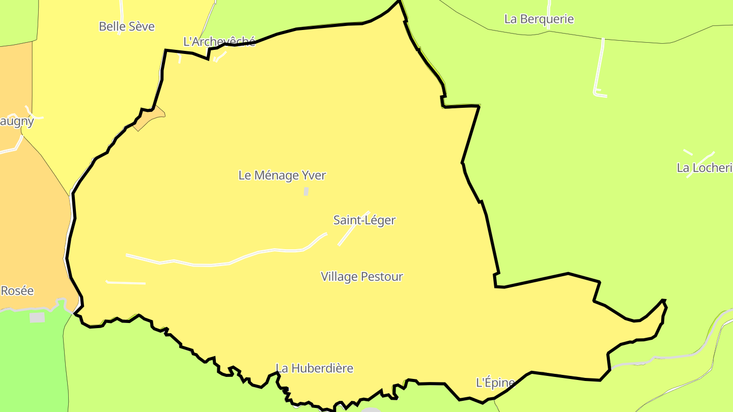 Carte des prix de l'immobilier Saint-Léger