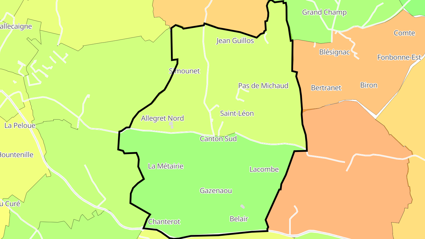 Carte des prix de l'immobilier Saint-Léon