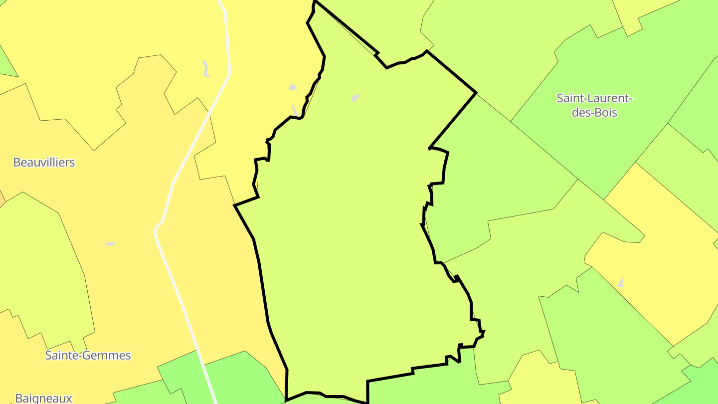 Carte des prix de l'immobilier Saint-Léonard-en-Beauce