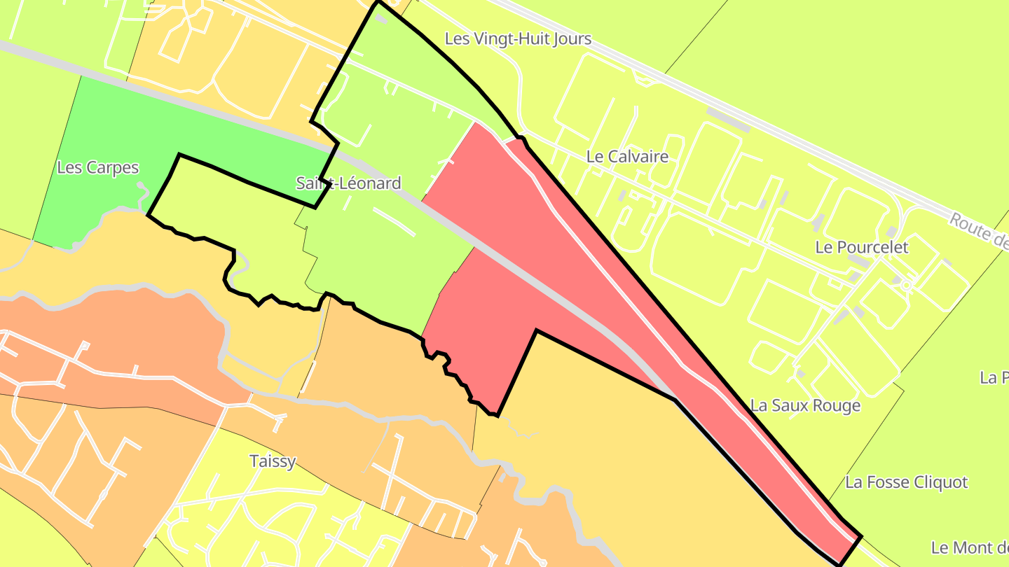 Carte des prix de l'immobilier Saint-Léonard