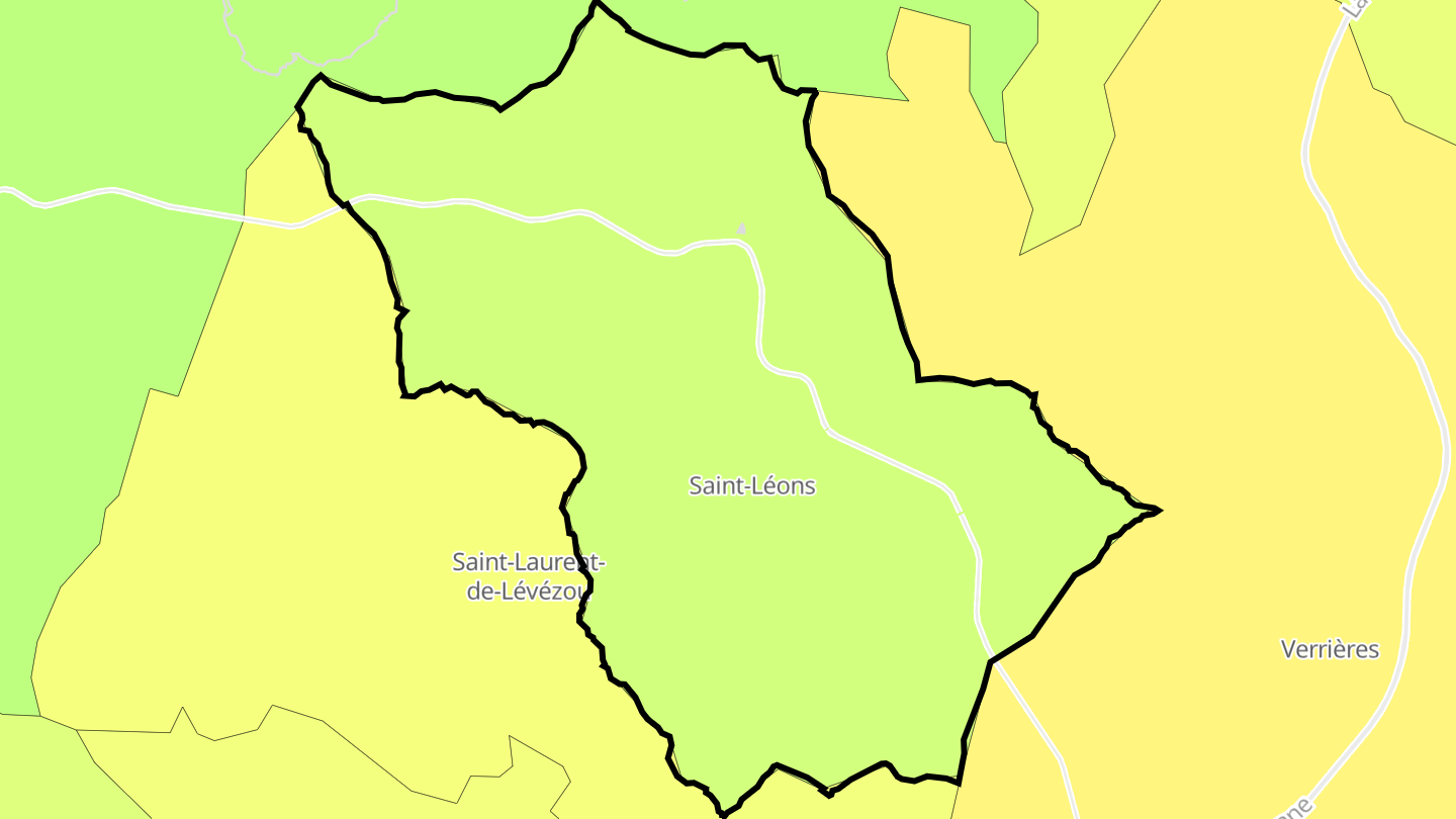 Carte des prix de l'immobilier Saint-Léons