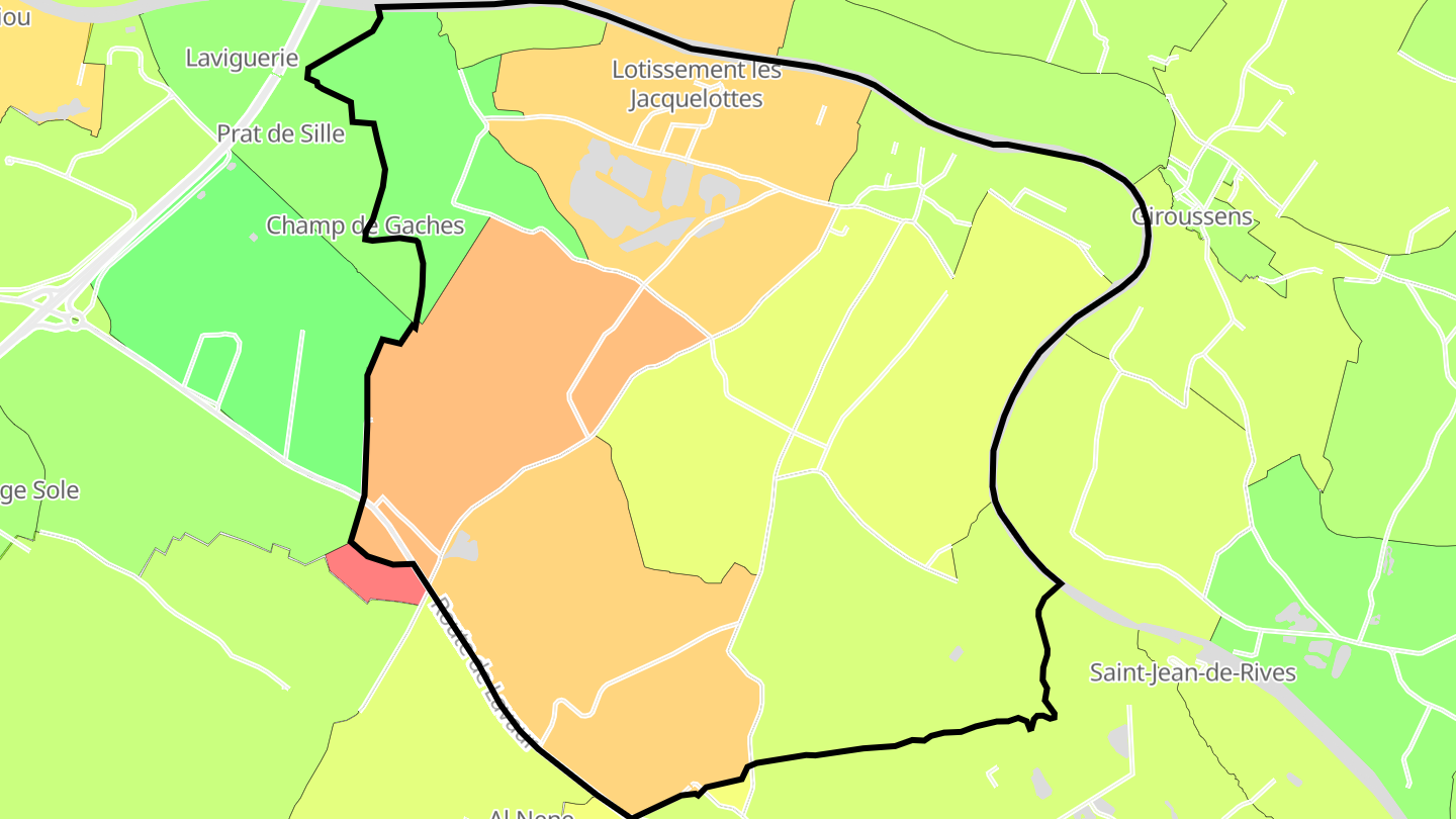 Carte des prix de l'immobilier Saint-Lieux-lès-Lavaur