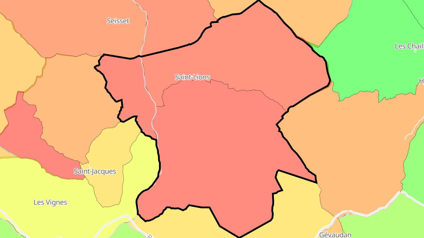 Carte des prix de l'immobilier Saint-Lions