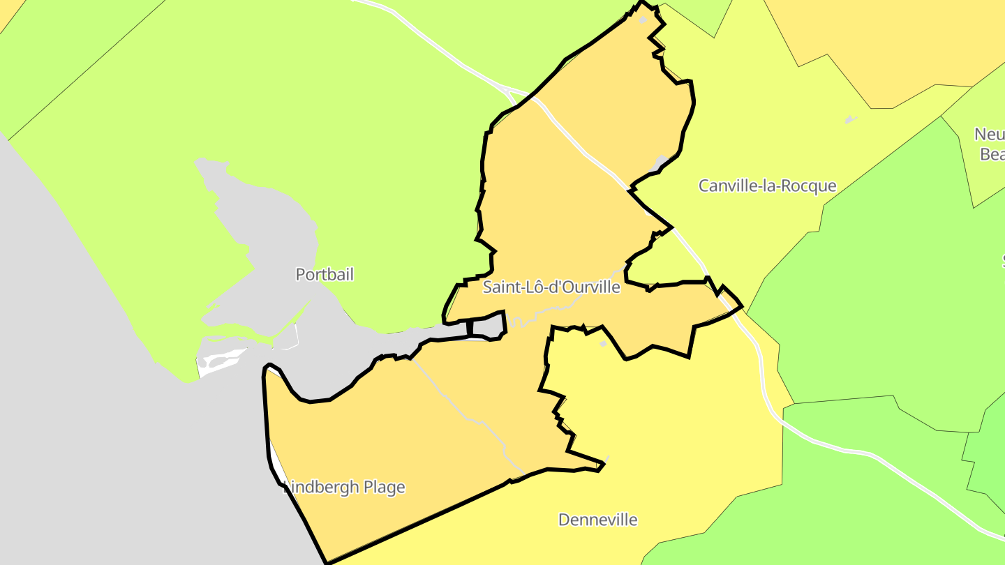 Carte des prix de l'immobilier Saint-Lô-d'Ourville