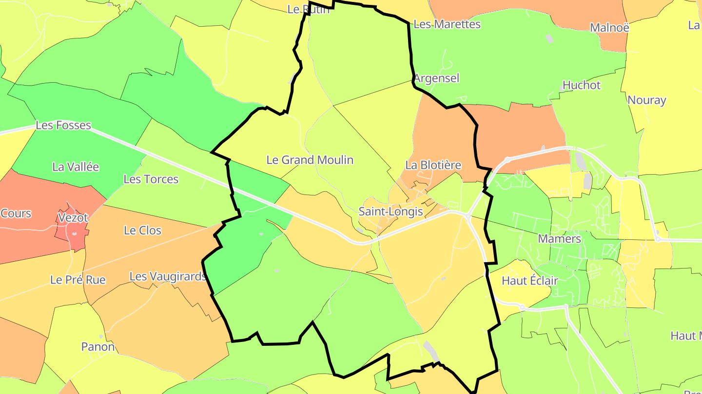 Carte des prix de l'immobilier Saint-Longis