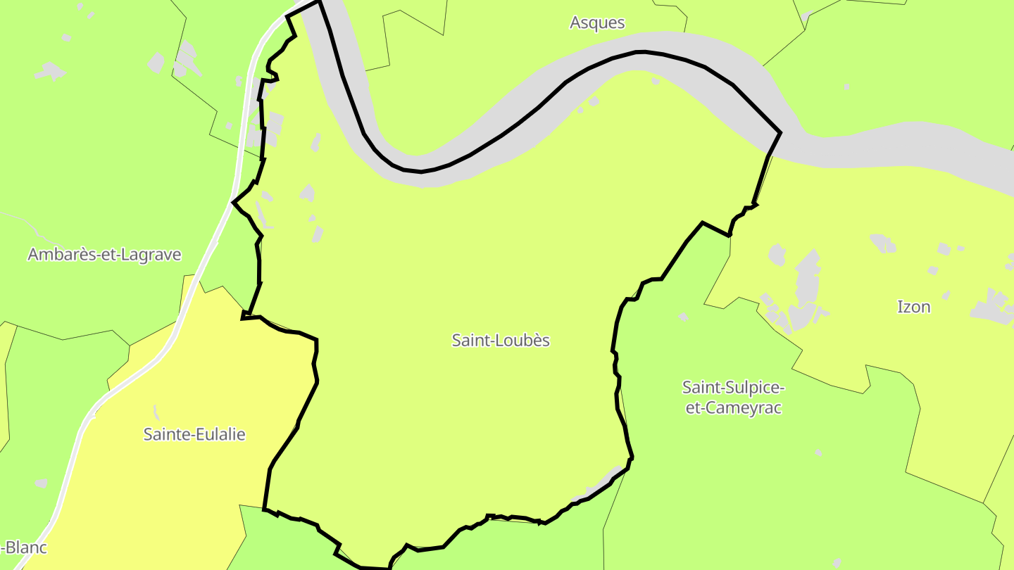Carte des prix de l'immobilier Saint-Loubès