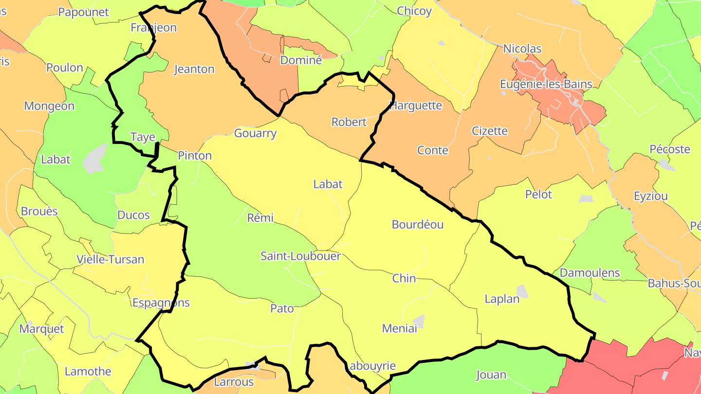 Carte des prix de l'immobilier Saint-Loubouer