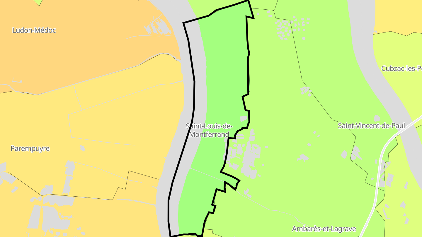 Carte des prix de l'immobilier Saint-Louis-de-Montferrand