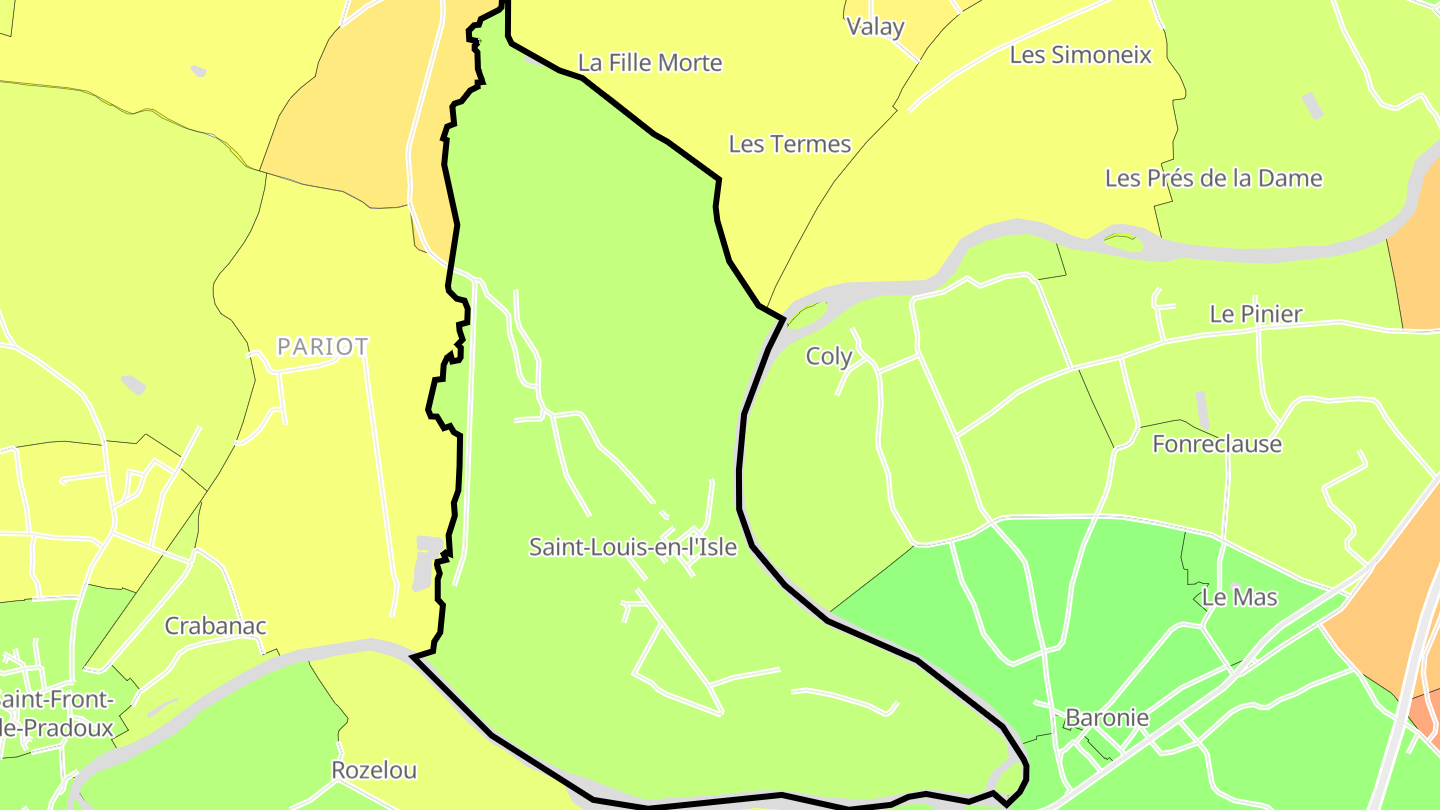 Carte des prix de l'immobilier Saint-Louis-en-l'Isle