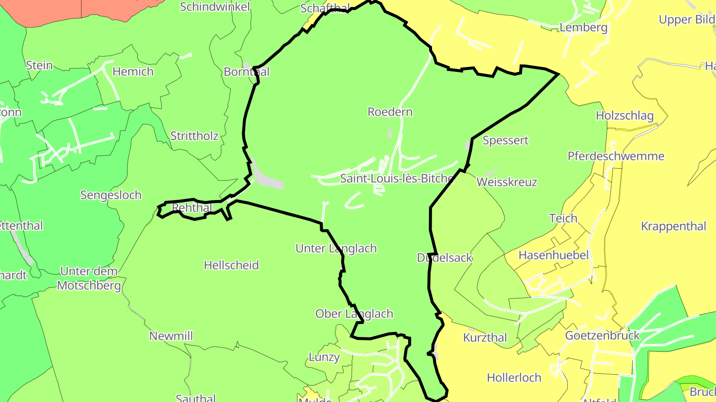 Carte des prix de l'immobilier Saint-Louis-lès-Bitche