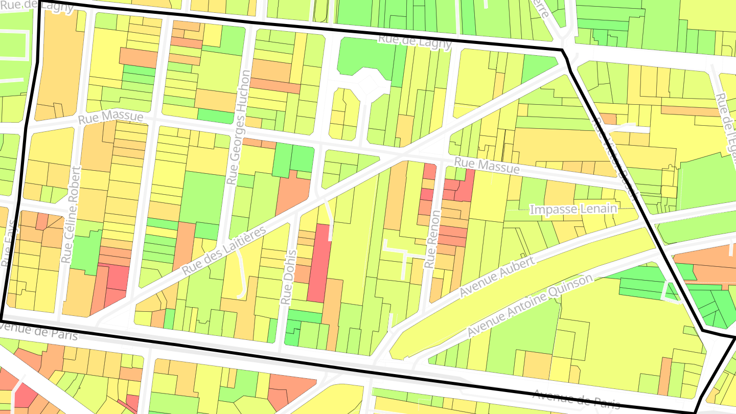Carte des prix de l'immobilier Saint-Louis