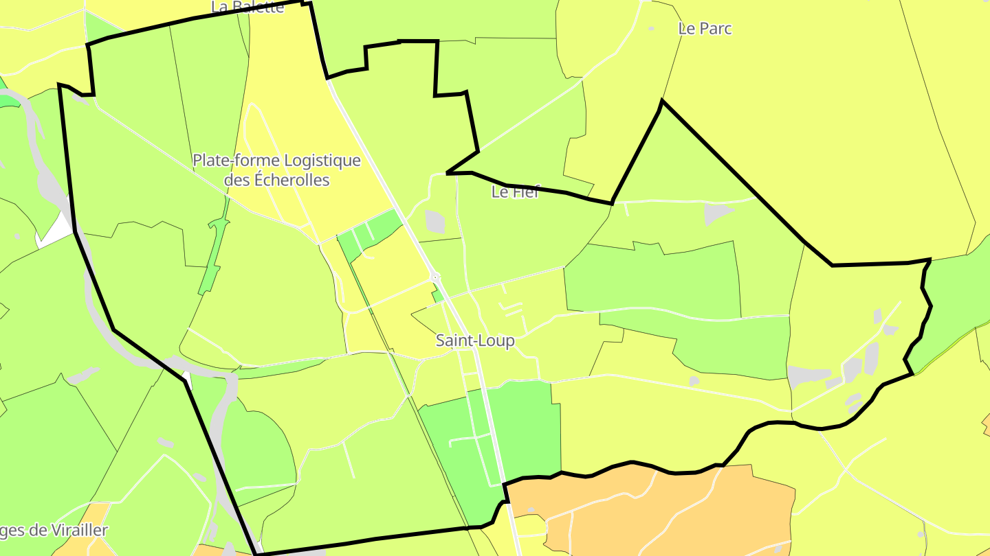Carte des prix de l'immobilier Saint-Loup