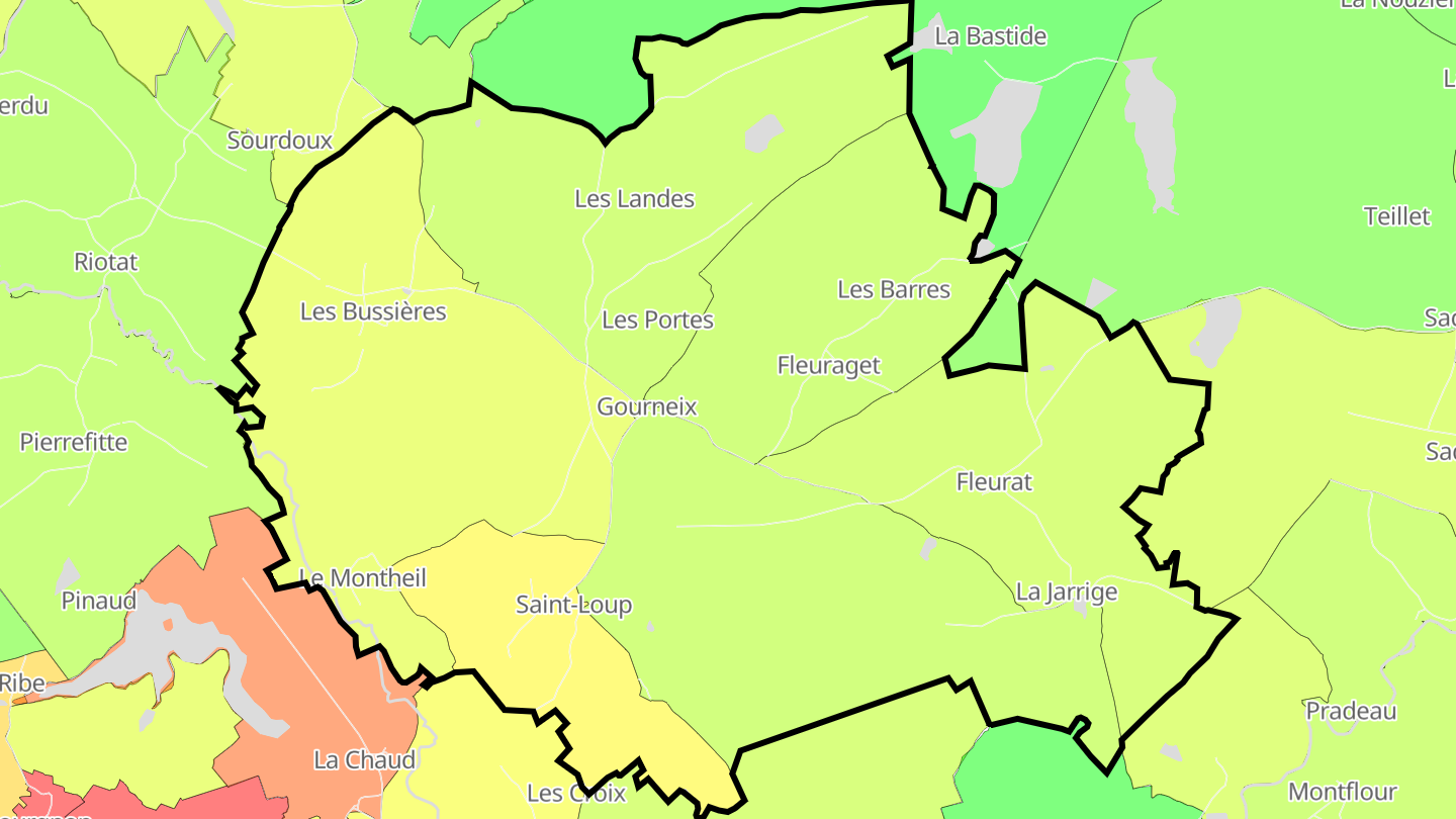 Carte des prix de l'immobilier Saint-Loup