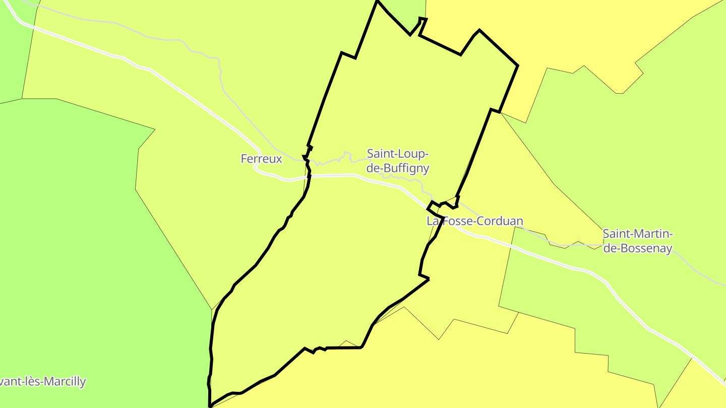 Carte des prix de l'immobilier Saint-Loup-de-Buffigny