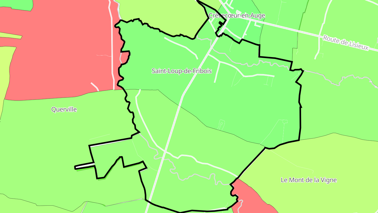 Carte des prix de l'immobilier Saint-Loup-de-Fribois