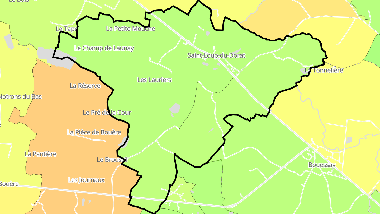 Carte des prix de l'immobilier Saint-Loup-du-Dorat