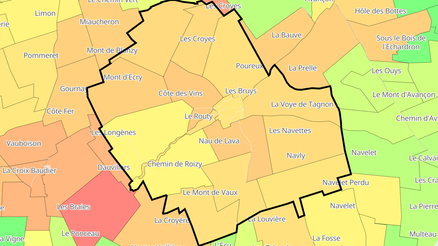 Carte des prix de l'immobilier Saint-Loup-en-Champagne