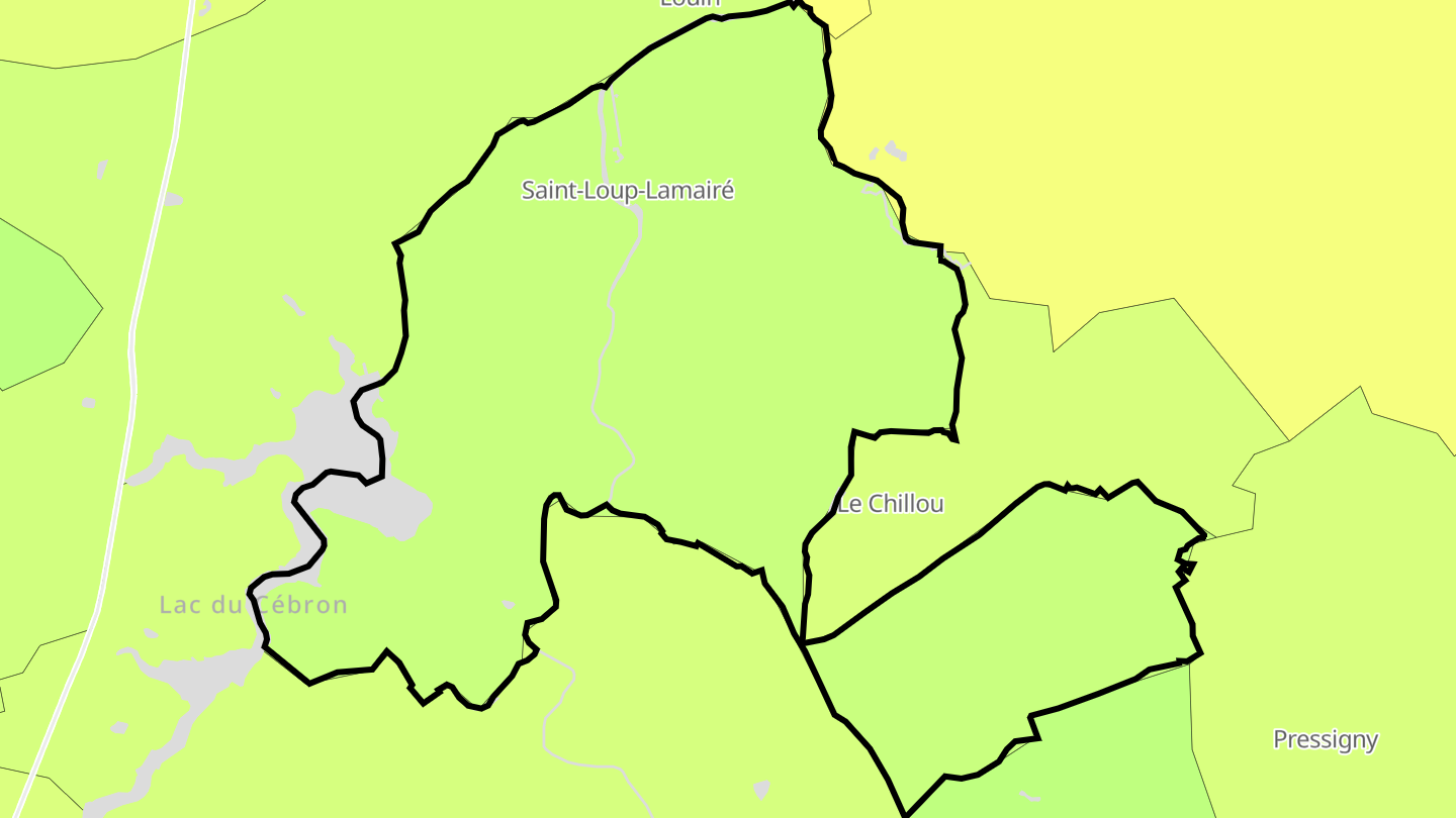 Carte des prix de l'immobilier Saint-Loup-Lamairé