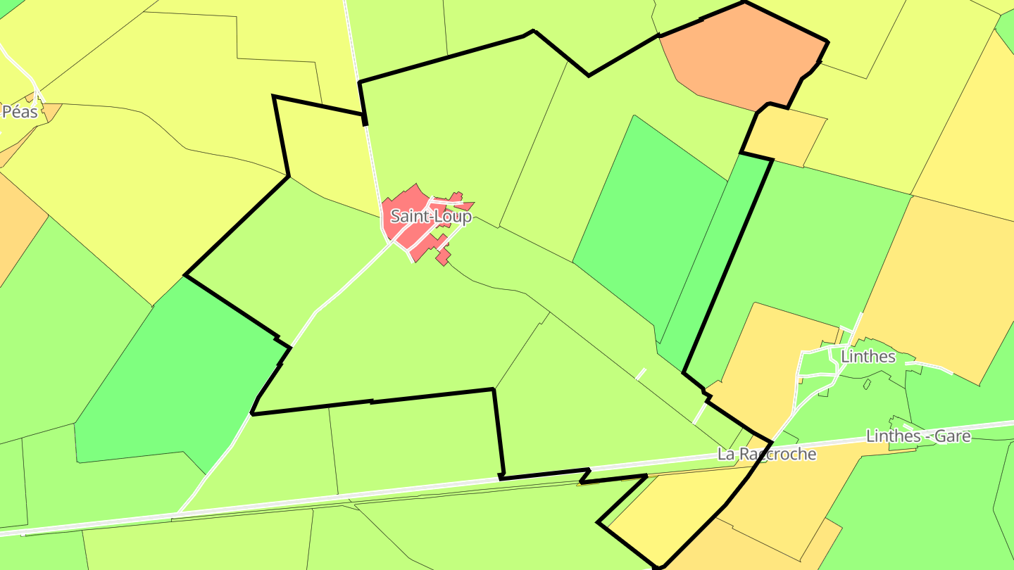 Carte des prix de l'immobilier Saint-Loup