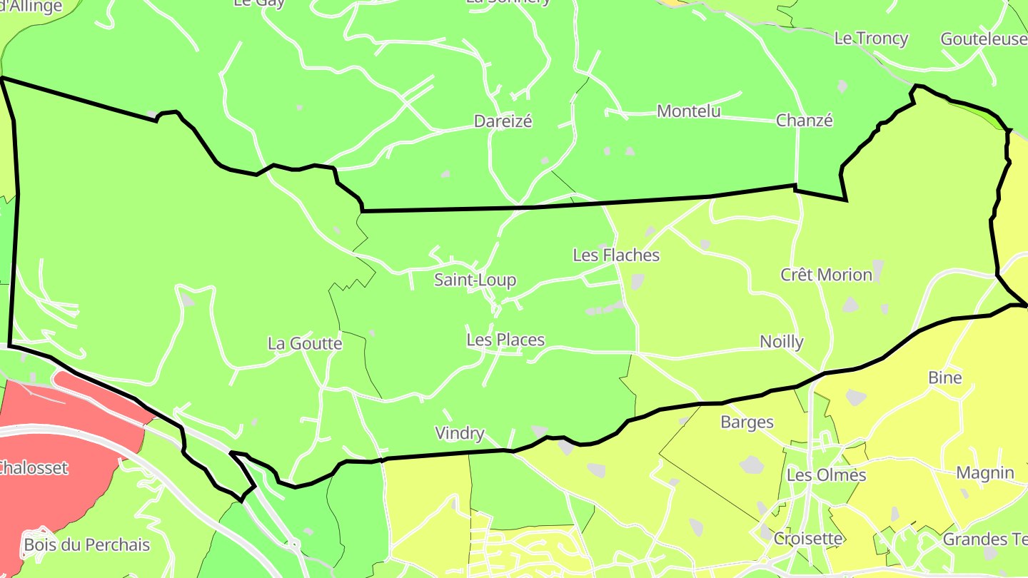 Carte des prix de l'immobilier Saint-Loup
