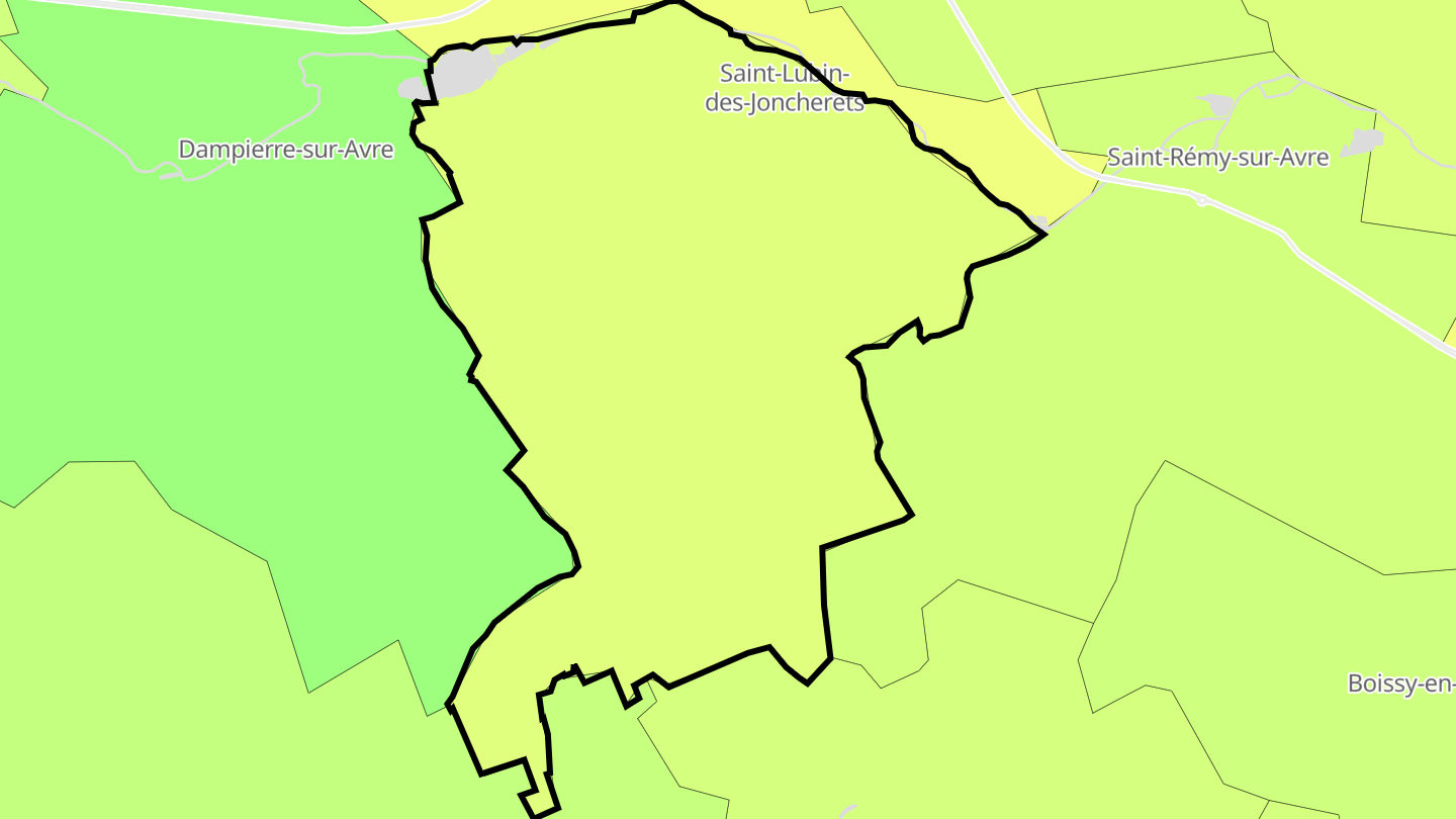 Carte des prix de l'immobilier Saint-Lubin-des-Joncherets