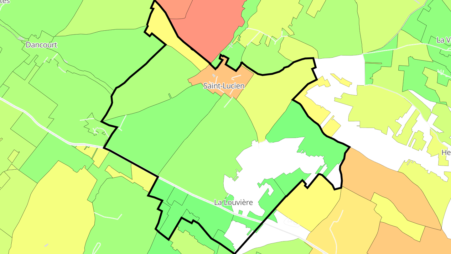 Carte des prix de l'immobilier Saint-Lucien
