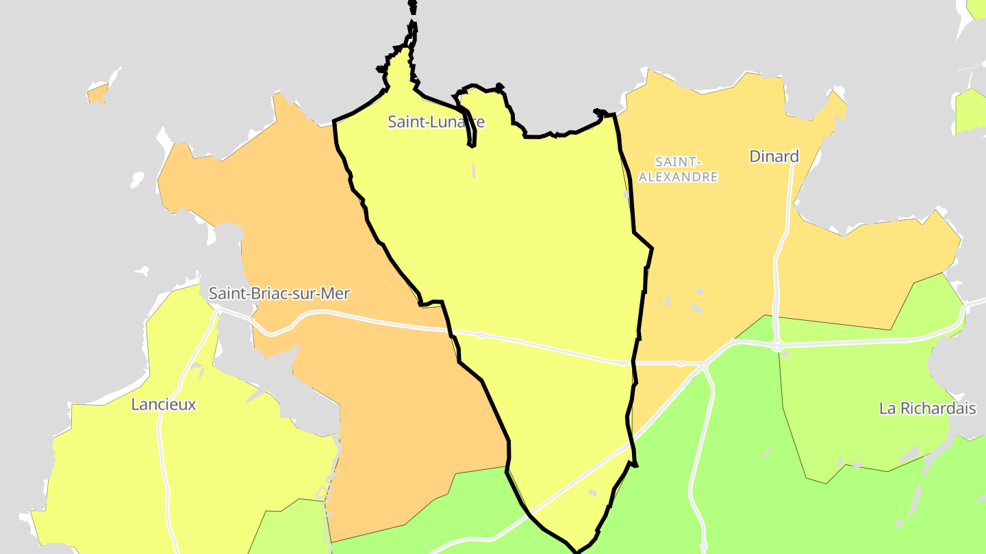Carte des prix de l'immobilier Saint-Lunaire
